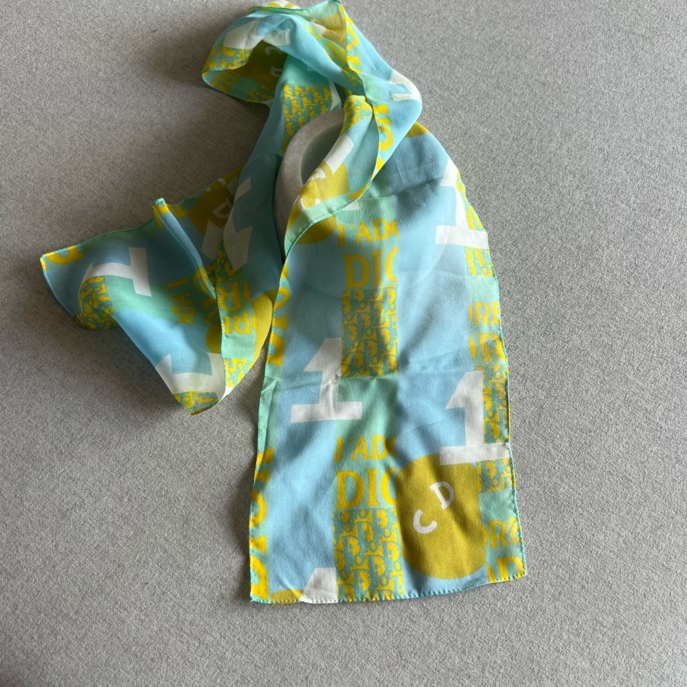 VINTAGE DIOR/ JOHN GALLIANO 100% Silk Scarf 
2005 J’Adore Collection